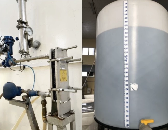 Pasteurização e decantação